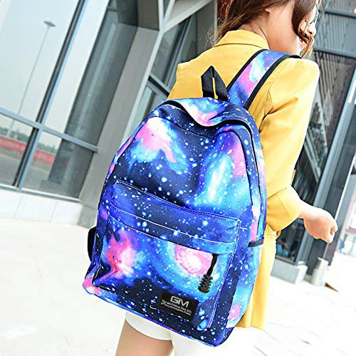 Sac à dos Galaxy GIM bleu et rose pour le collège