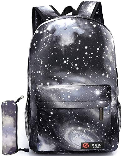 Sac à dos Galaxy noir et blanc pour le collège avec trousse assortie