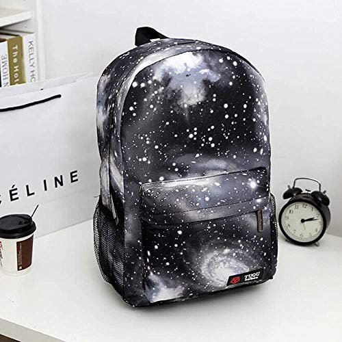 Sac à dos Galaxy noir et blanc pour le collège avec trousse assortie