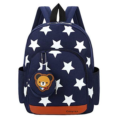 Le sac à dos nounours étoiles pour les garçons de maternelle