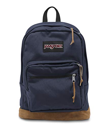 Sac à dos JanSport étudiant look vintage marine et marron