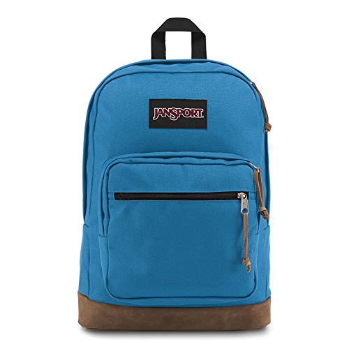 Sac à dos JanSport étudiant look vintage bleu vif et marron