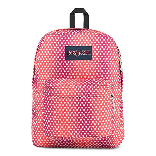 Sac à dos JanSport Superbreak imprimé pois rose et blanc