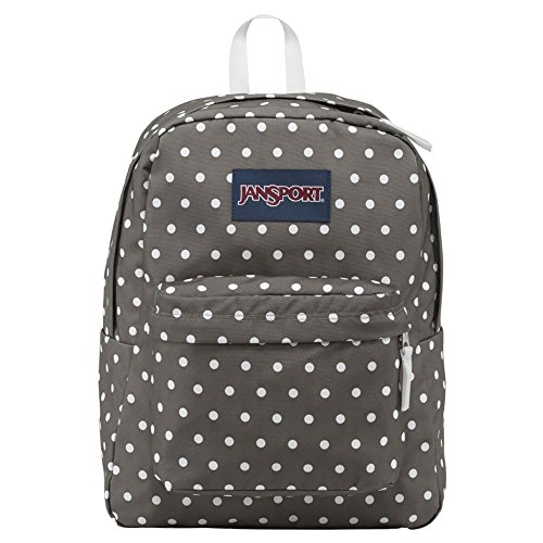 Sac à dos JanSport Superbreak imprimé pois blanc et gris taupe