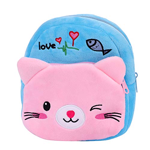 Sacs à dos maternelle chat peluche rose