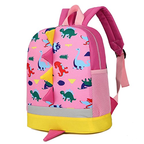 Sac maternelle dinosaure avec imprimé couleur rose avec détails 3D