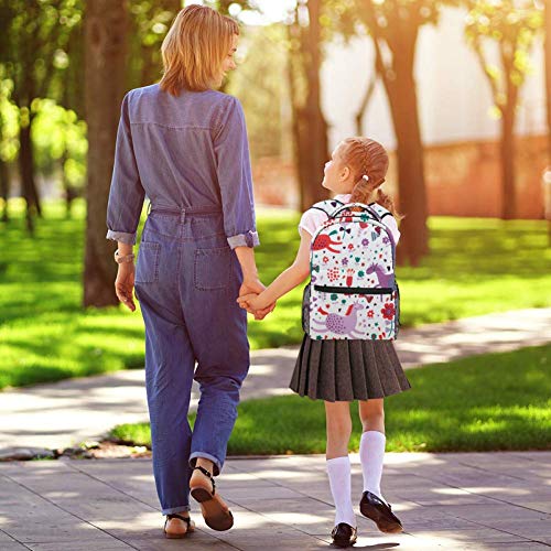 Sac à dos école motif chevaux et fleurs pour l'école