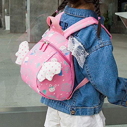 Cartable sac à dos rose papillon avec ailes sur le côté idéal pour la crèche ou la maternelle
