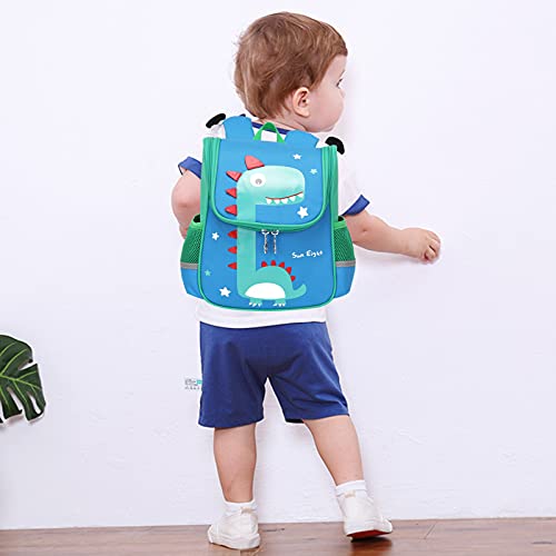 Sac cartable maternelle dinosaure avec emplacement pour gourde