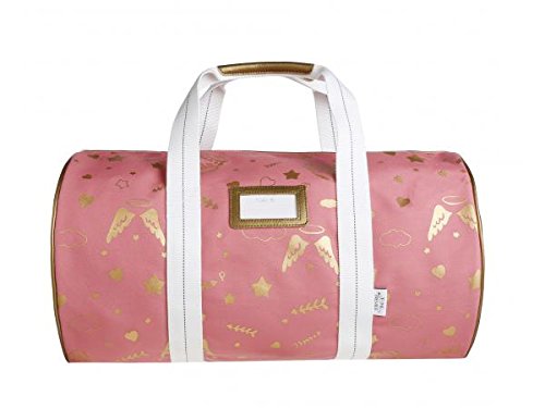 Sac de sport Jeune Premier pour fille rose et or motif ailes d'ange