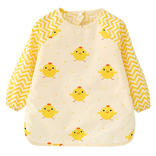 Blouse de peinture pour l'école maternelle imprimé petits poussins original Happy Cherry, en matériau EVA, imperméable.