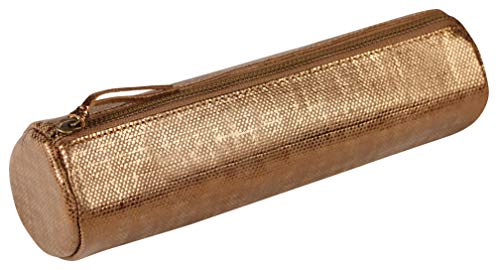 Trousse originale en cuir irisé  Clairefontaine bronze