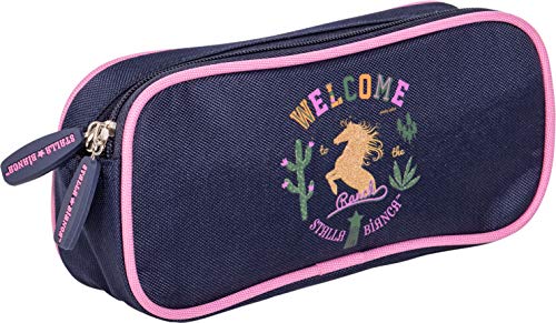 Trousse scolaire cheval Stella Bianca Marine