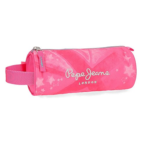 Trousse ronde Pepe Jeans London à un compartiment rose Girly