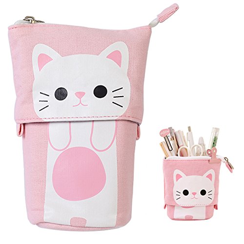 Trousse enfantine transformable en pot de crayons chat