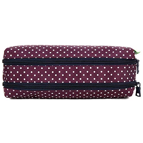 Trousse double violette à motif pois Tann’s