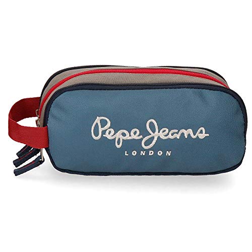 Trousse scolaire Pepe Jeans bleue