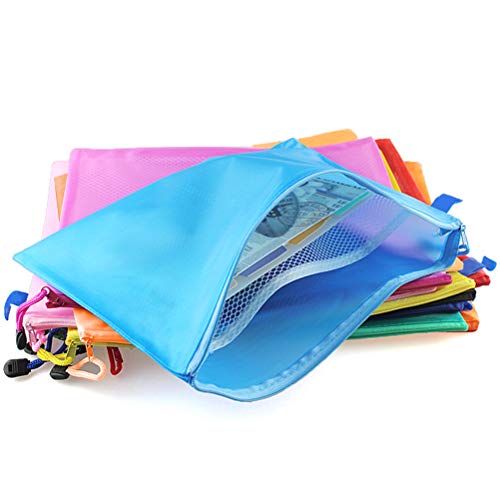 Trousse scolaire basique plates transparente en plastique coloré