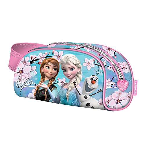 Trousse scolaire bleue à 1 compartiment Elsa Frozen