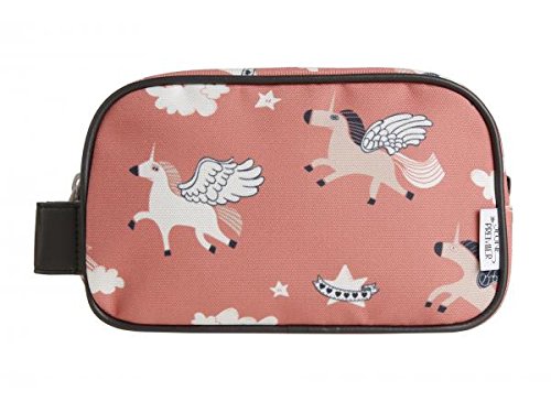 Trousse de toilette Jeune Premier pour fille, rose avec licornes